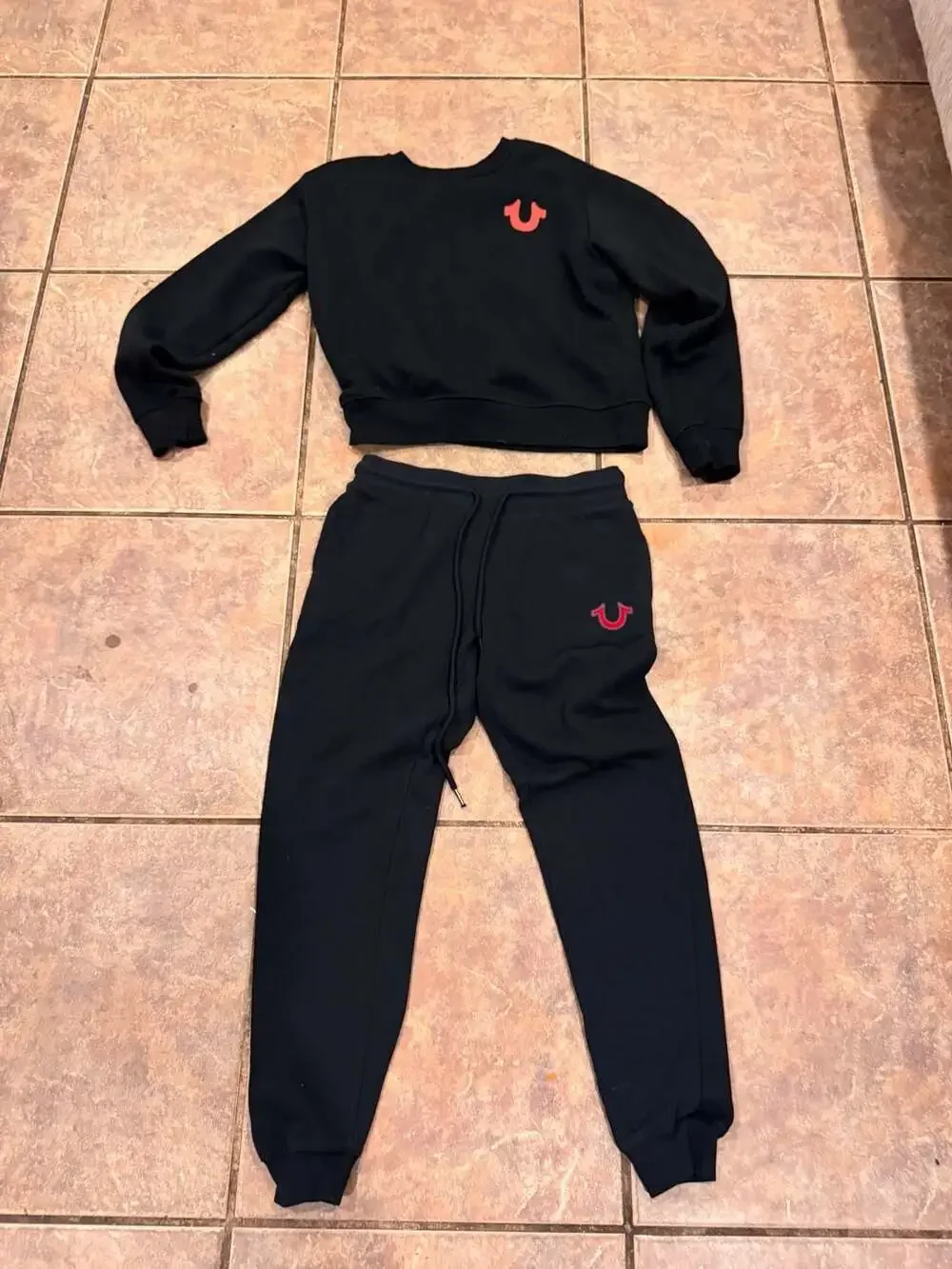 True Religion World Tour Buddha Crewneck Sweatshirt and Jogger Set